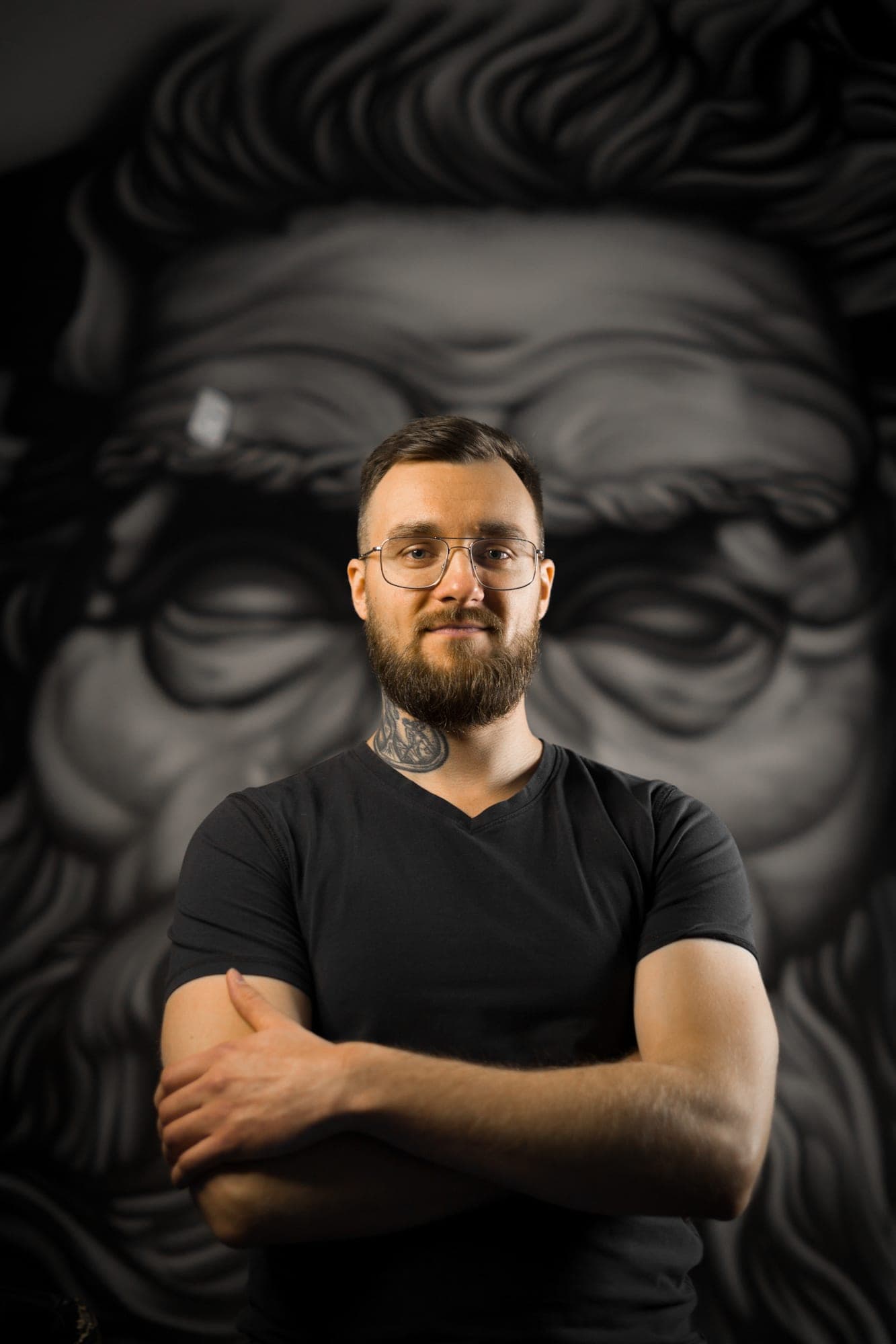 Patryk Kowalski — prowadzący indywidualne lekcje praktyki tatuażu w studiu Umbra Tattoo we Wrocławiu